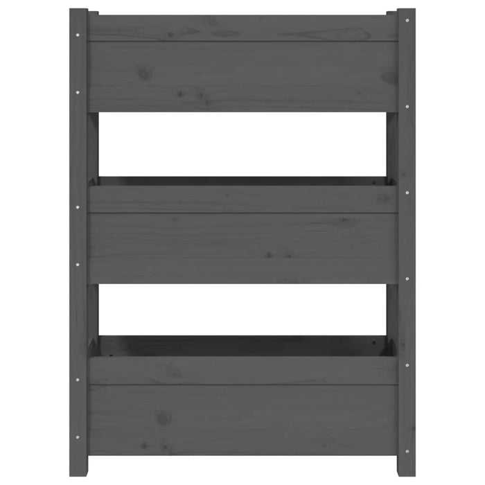 Pflanzkübel Grau 77x25x104,5 cm Massivholz Kiefer