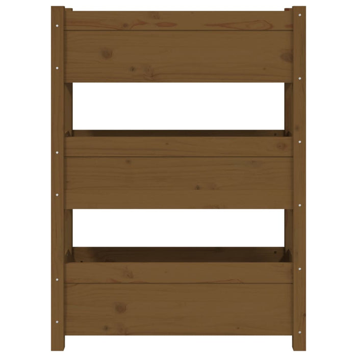 Pflanzkübel Honigbraun 77x25x104,5 cm Massivholz Kiefer