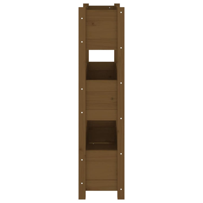 Pflanzkübel Honigbraun 77x25x104,5 cm Massivholz Kiefer