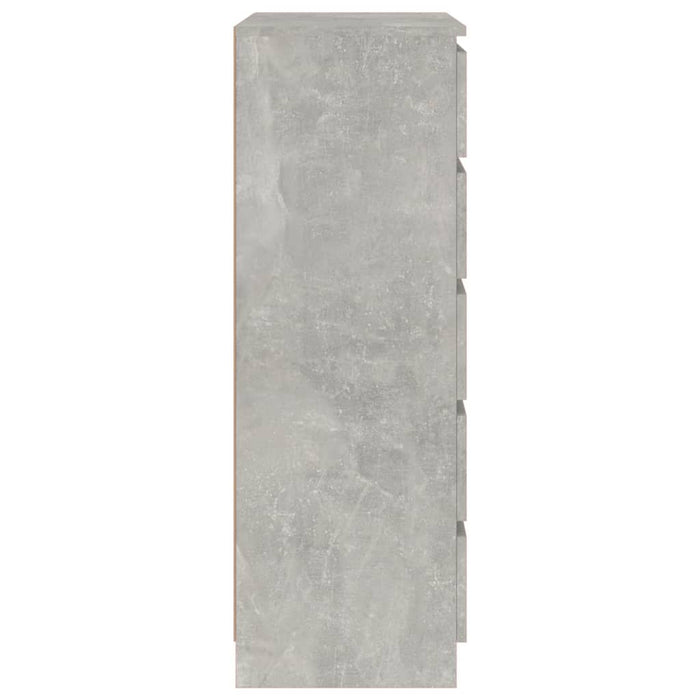 Drawer cabinet concrete gray 60x36x103 cm made of wood material