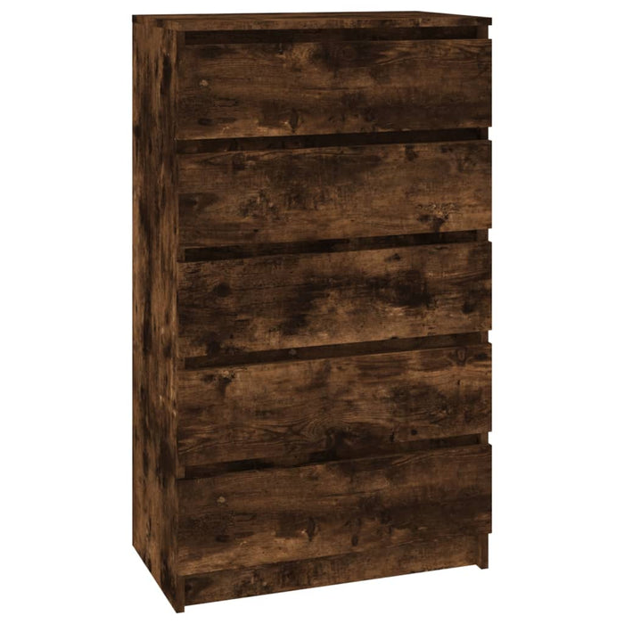 Drawer cabinet smoked oak 60x36x103 cm wood material