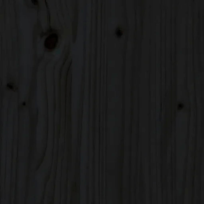 Massivholzbett Schwarz 200x200 cm Kiefer