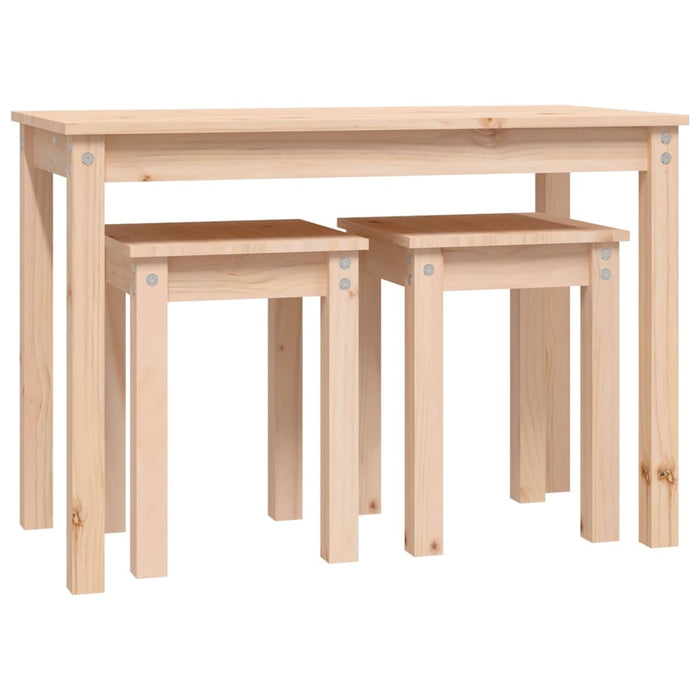 Nesting tables 3 pcs. Solid pine wood