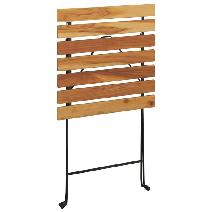 Bistrotisch Klappbar 55x54x71 cm Massivholz Teak und Stahl