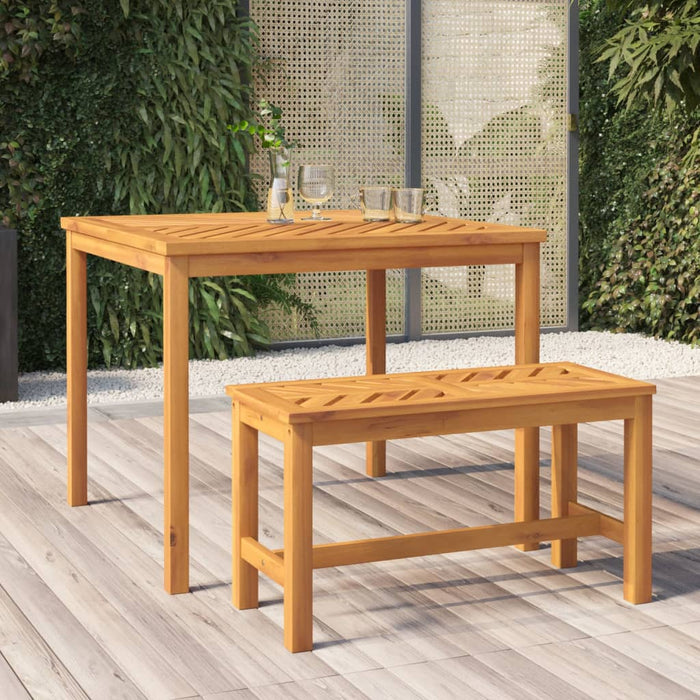 Garden dining table 90x90x74 cm solid acacia wood