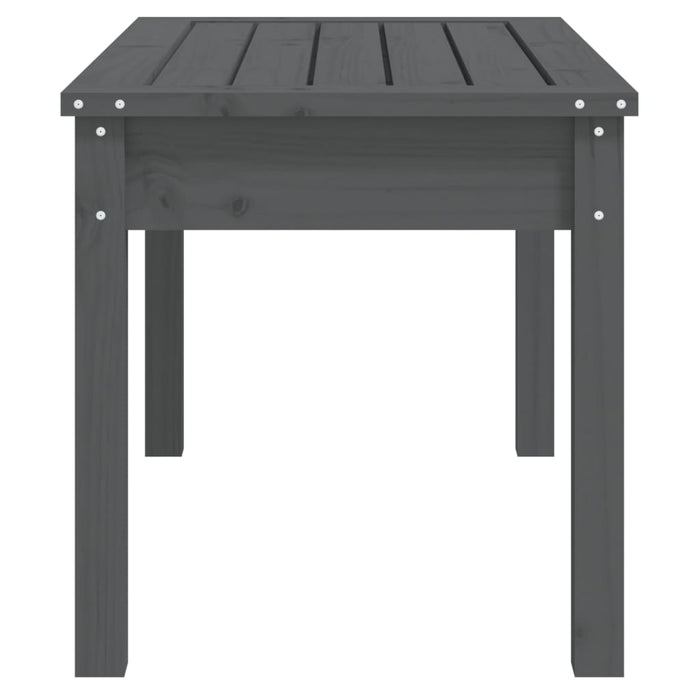 Garden bench gray 80x44x45 cm solid pine wood