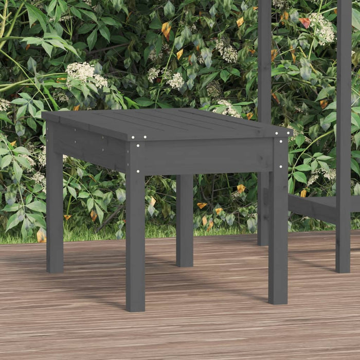 Garden bench gray 80x44x45 cm solid pine wood