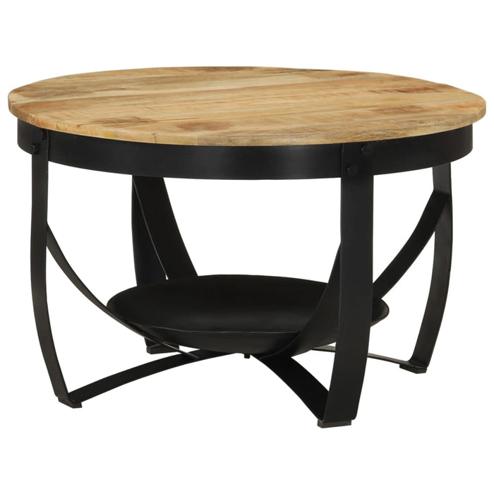 Couchtisch Ø 68 x 43 cm Massivholz Mango und Eisen