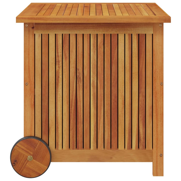 Gartentruhe mit Rollen 60x50x58 cm Massivholz Akazie