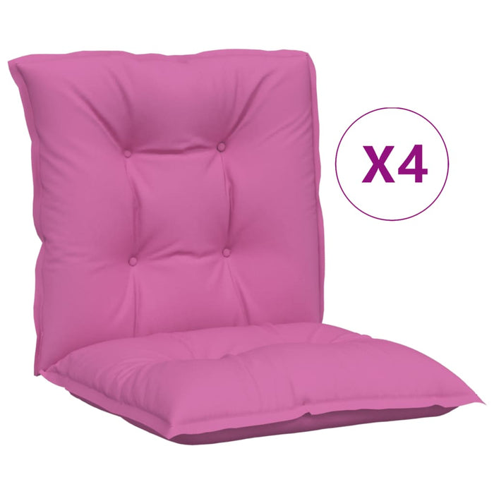 Gartenstuhlauflagen für Niedriglehner 4 Stk. Rosa 100x50x7 cm
