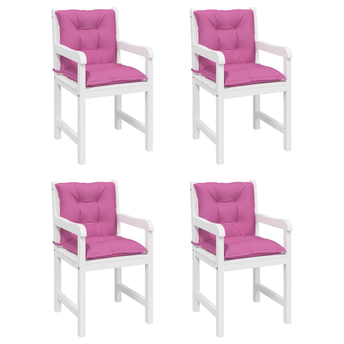 Gartenstuhlauflagen für Niedriglehner 4 Stk. Rosa 100x50x7 cm