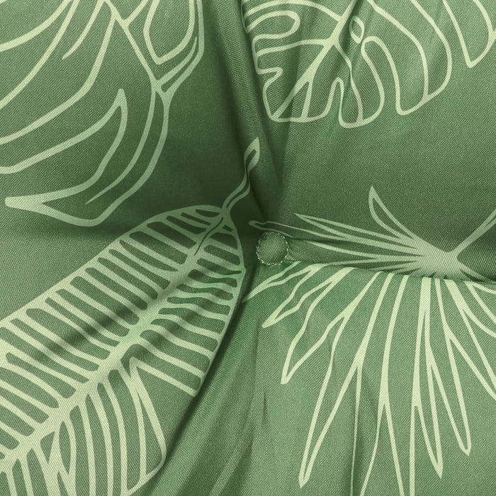 Pallet cushion 3 pcs. Leaf pattern fabric