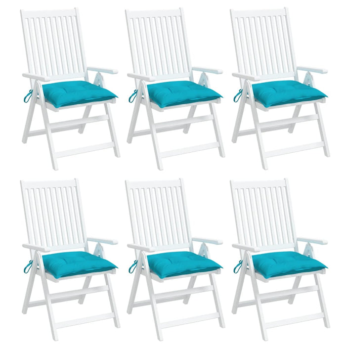 Chair cushions 6 pcs. Turquoise 50x50x7 cm Oxford fabric