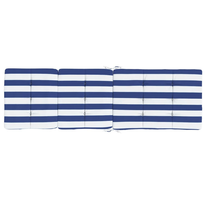 Liegestuhl-Auflagen 2 Stk. Blau & Weiß Gestreift Oxford-Gewebe