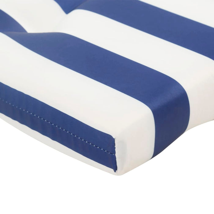 Liegestuhl-Auflagen 2 Stk. Blau & Weiß Gestreift Oxford-Gewebe
