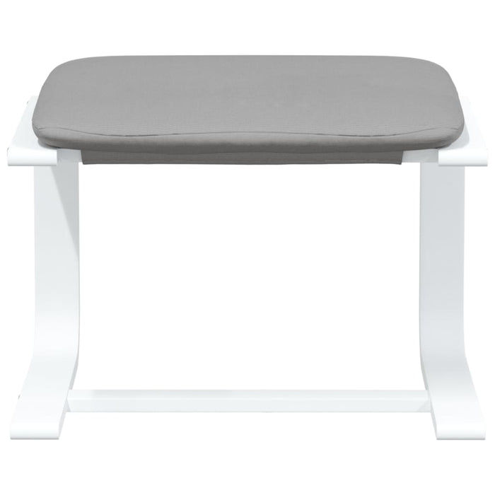 Relaxsessel mit Hocker Hellgrau Stoff