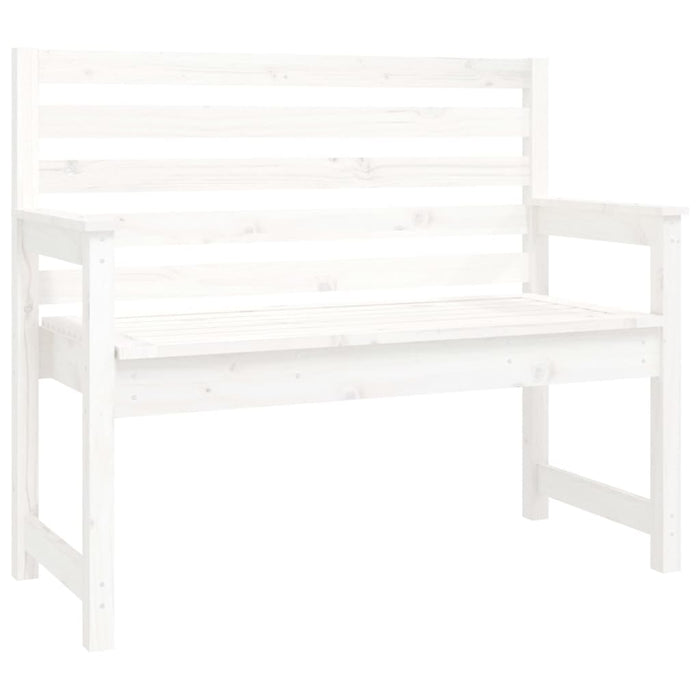 4-tlg. Garten-Essgruppe Weiß Massivholz Kiefer