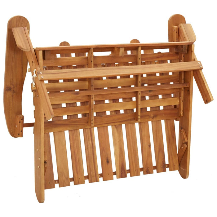 Adirondack garden bench with cushions 126 cm solid acacia wood