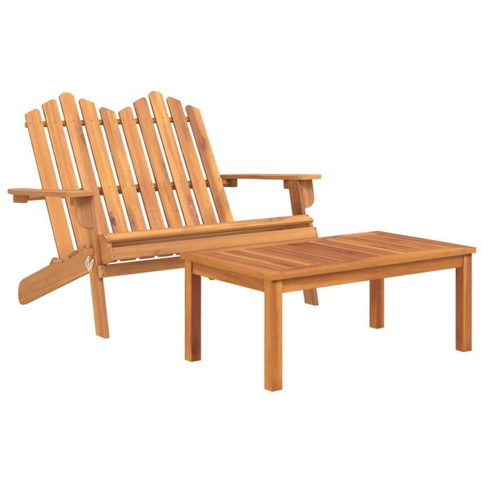 2-tlg. Garten-Lounge-Set Adirondack Massivholz Akazie