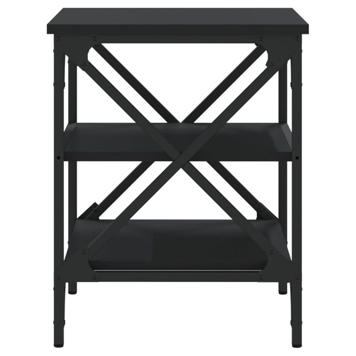 Side tables 2 pcs. Black 40x42x50 cm made of wood