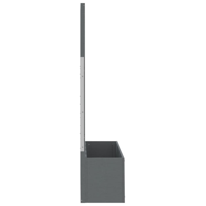 Blumenkästen mit Rankgittern 2 Stk. Grau 65x33x135 cm WPC