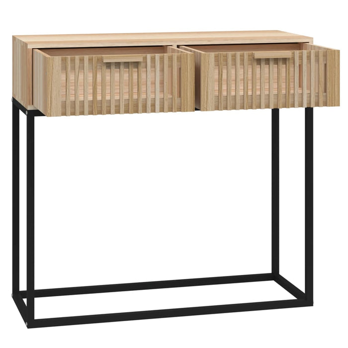 Console table 80x30x75 cm made of wood and iron