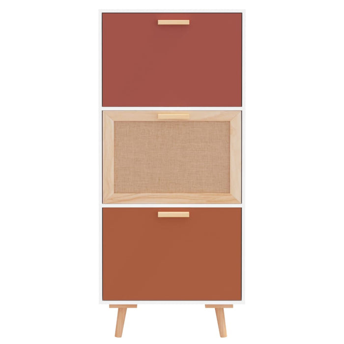 Schuhschrank Weiß 52x25x120 cm Holzwerkstoff