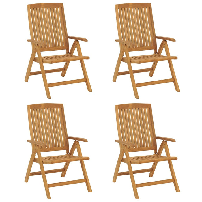 Garden chairs 4 pieces. Adjustable solid teak wood