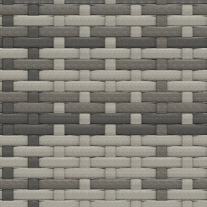 3-tlg. Garten-Lounge-Set mit Kissen Grau Poly Rattan