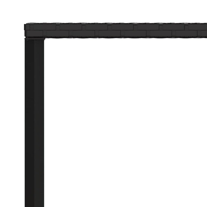 Garten-Essgruppe Claudine mit Kissen Schwarz Poly Rattan