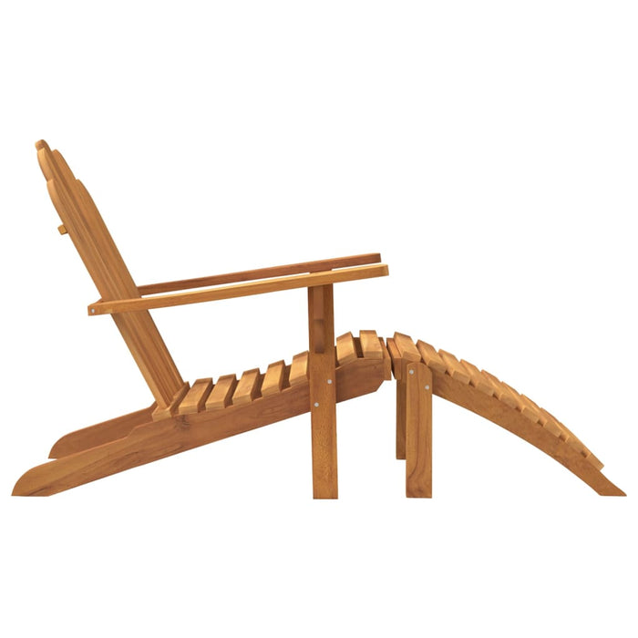 Adirondack-Gartenstuhl mit Fußstütze Massivholz Teak