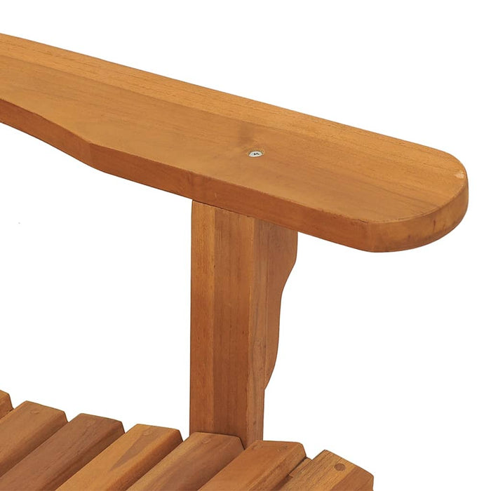 Adirondack-Gartenstuhl mit Fußstütze Massivholz Teak