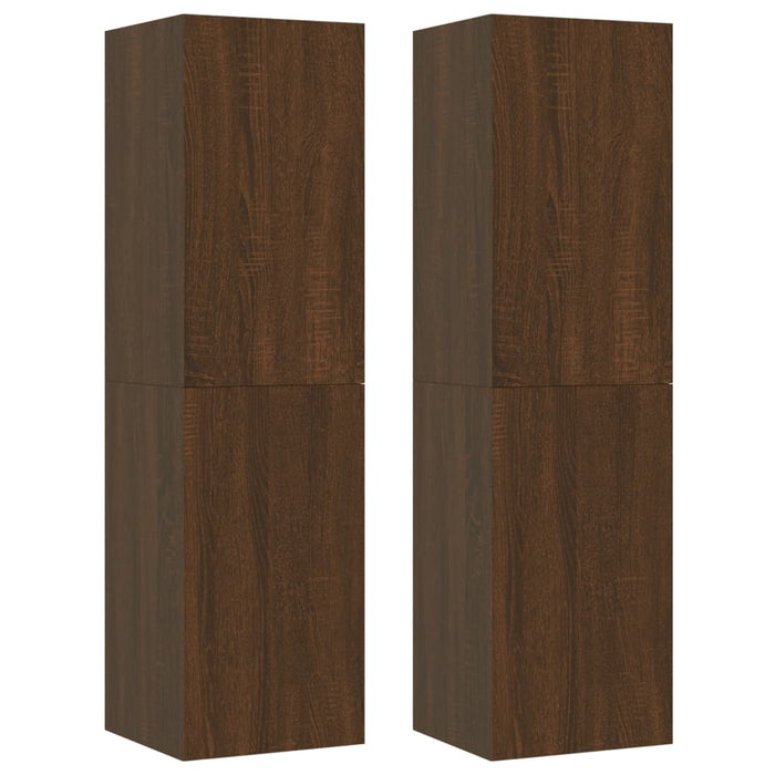 TV-Wandschränke 2 Stk. Braun Eichen-Optik 30,5x30x110 cm