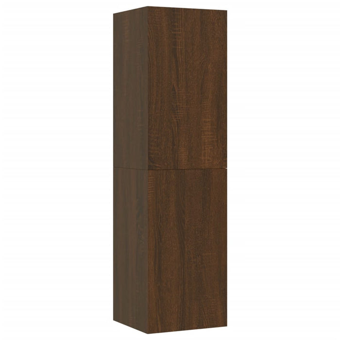 TV-Wandschränke 2 Stk. Braun Eichen-Optik 30,5x30x110 cm
