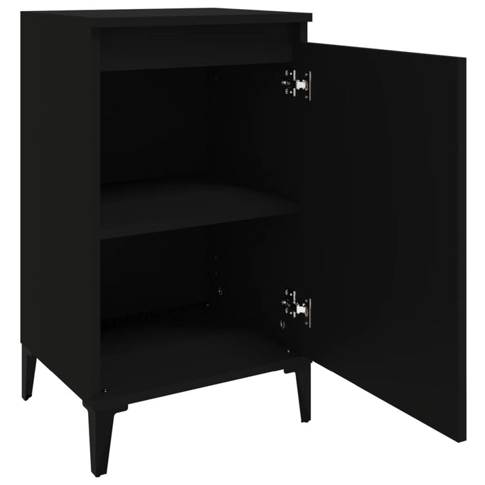 Nachttische 2 Stk. Schwarz 40x35x70 cm Holzwerkstoff