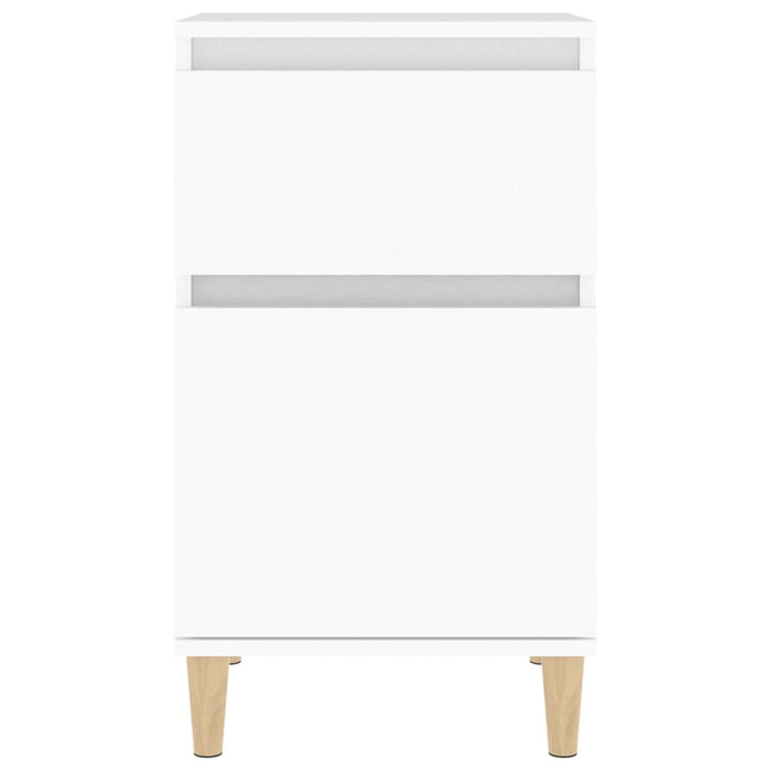 Nachttische 2 Stk. Weiß 40x35x70 cm