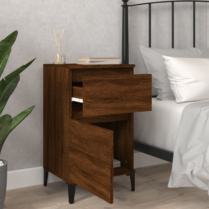 Nachttische 2 Stk. Braun Eichen-Optik 40x35x70 cm