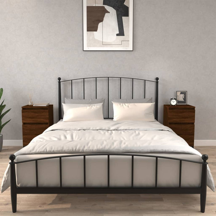 Nachttische 2 Stk. Braun Eichen-Optik 40x35x70 cm