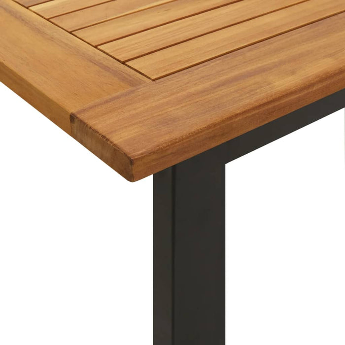 Gartentisch mit Beinen in U-Form 140×80×75 cm Massivholz Akazie