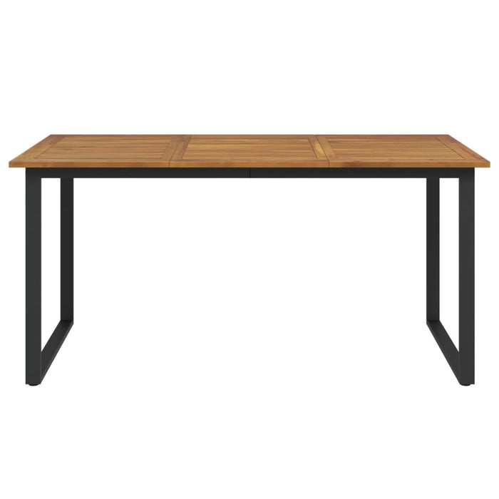 Gartentisch mit Beinen in U-Form 160x80x75 cm Massivholz Akazie