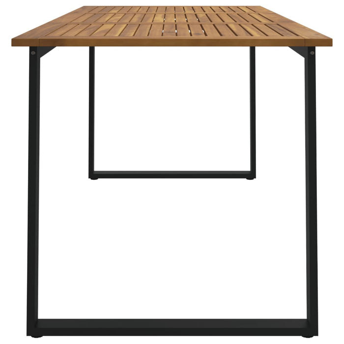 Gartentisch mit Beinen in U-Form 160x80x75 cm Massivholz Akazie