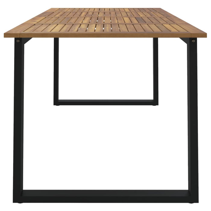 Gartentisch mit Gestell U-Form 180x90x75 cm Akazie Massivholz