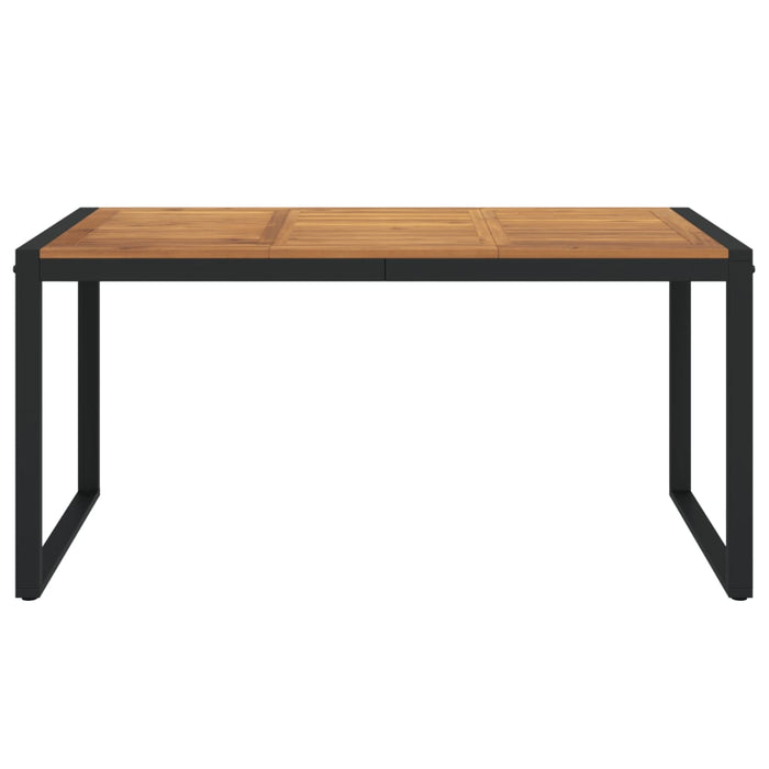 Gartentisch mit Beinen in U-Form 160x80x75 cm Massivholz Akazie