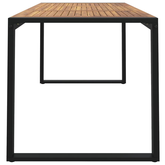 Gartentisch mit Beinen in U-Form 160x80x75 cm Massivholz Akazie