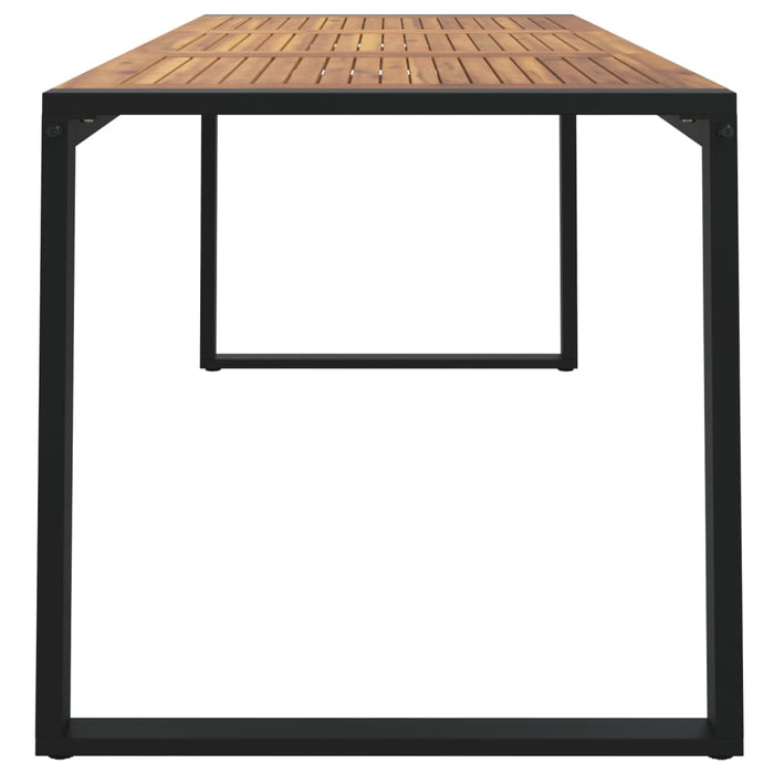 Gartentisch mit Gestell U-Form 180x90x75 cm Akazie Massivholz