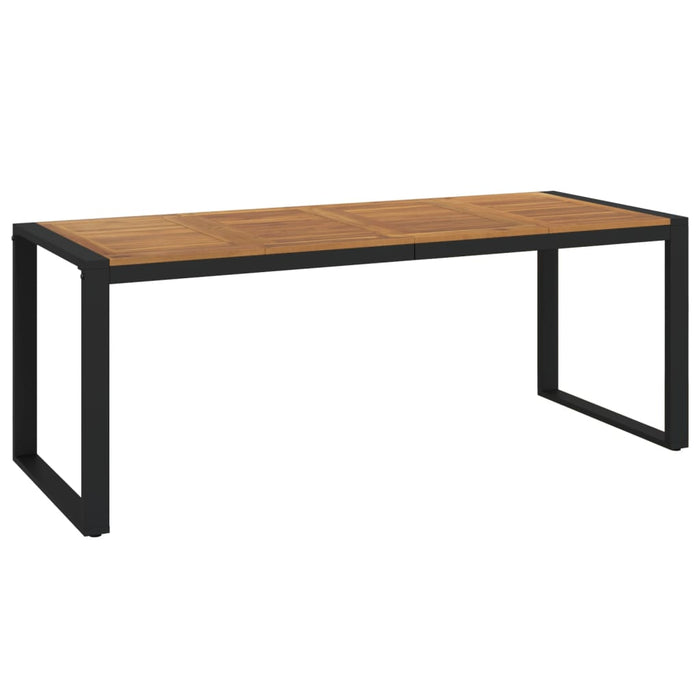 Gartentisch mit Gestell U-Form 200x90x75 cm Akazie Massivholz