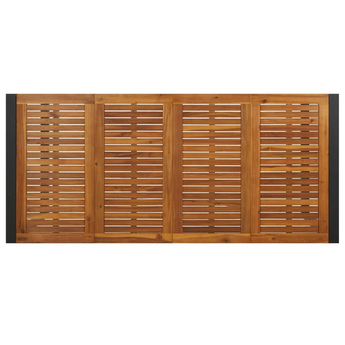 Gartentisch mit Gestell U-Form 200x90x75 cm Akazie Massivholz