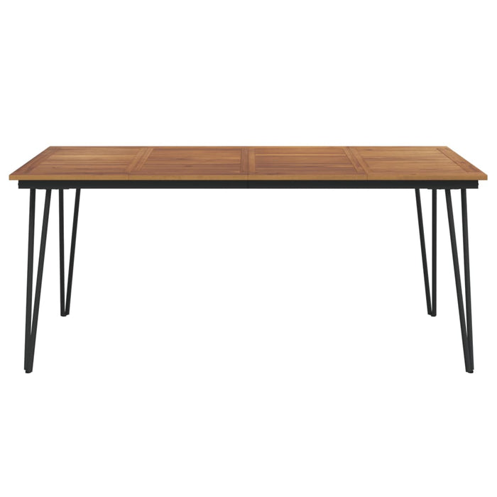 Garden table hairpin table legs 180x90x75 cm solid acacia wood