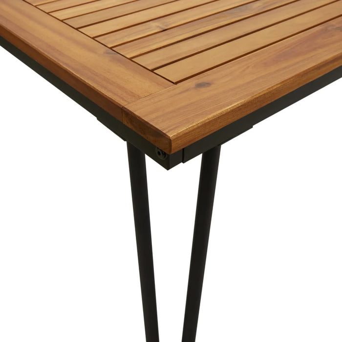Gartentisch Haarnadel-Tischbeine 180x90x75 cm Akazie Massivholz