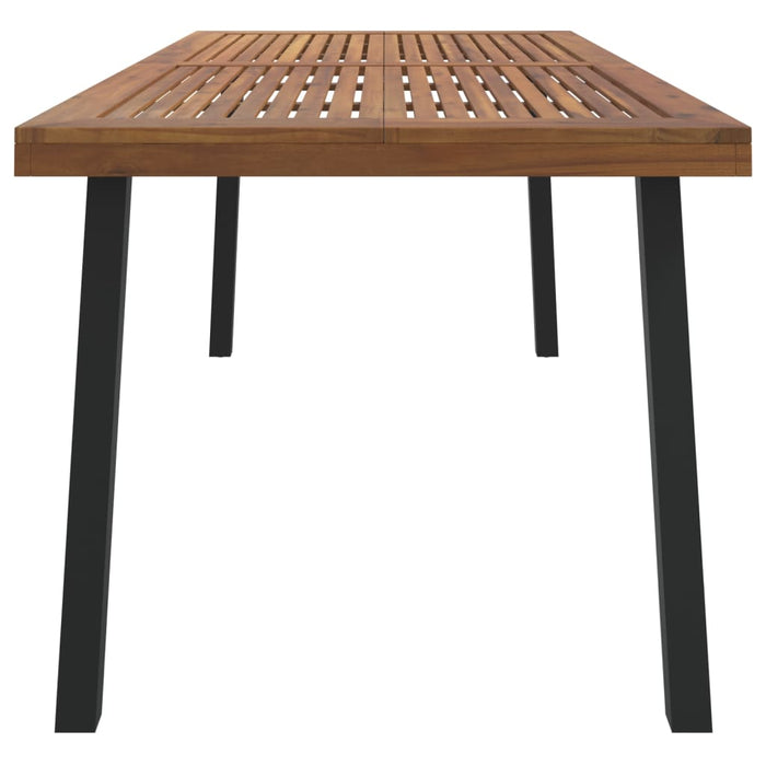 Gartentisch 200x100x75 cm Massivholz Akazie